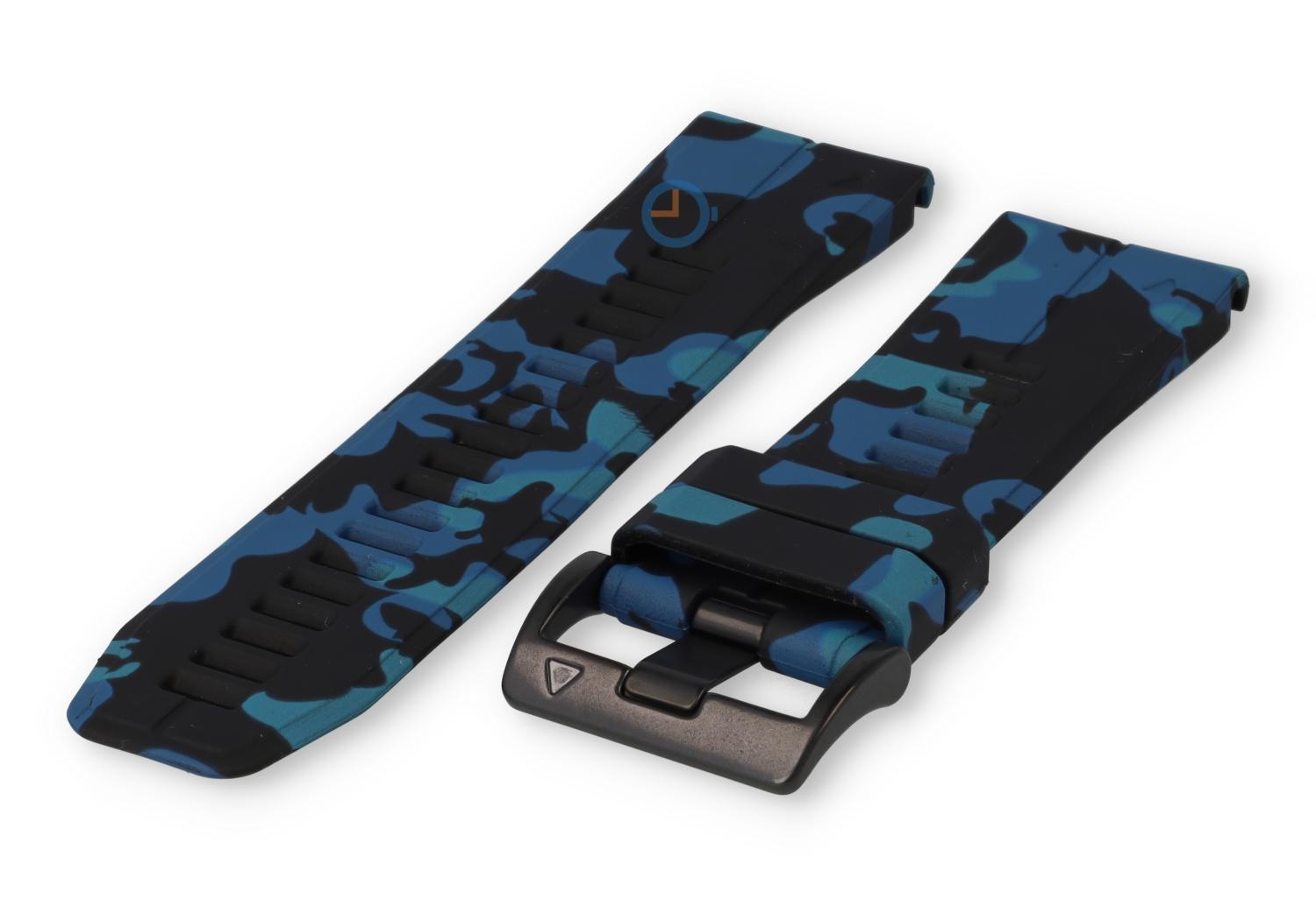 Quick Fit band Garmin Fenix 7X - camouflage - blau
