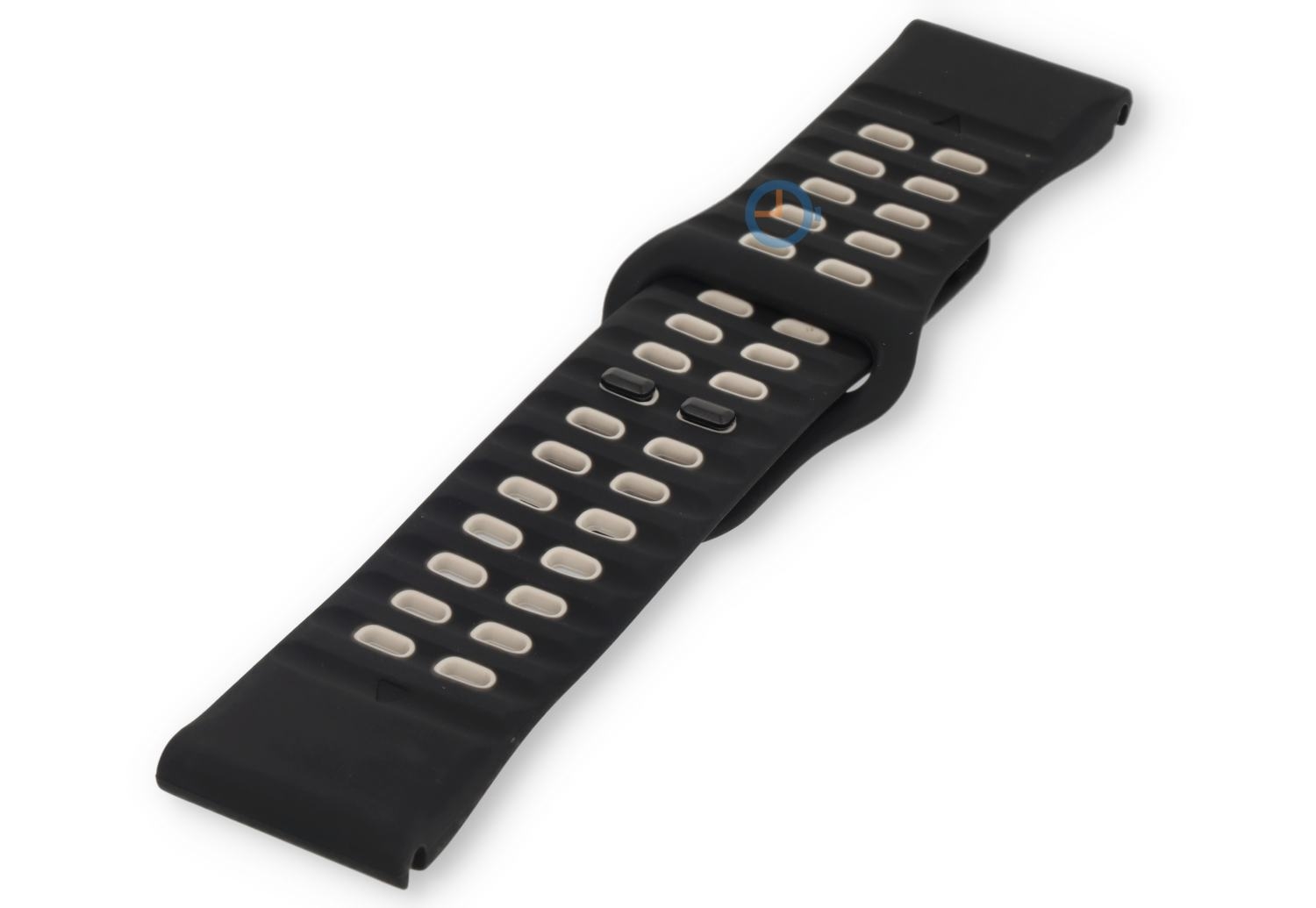Luftdurchlässiges Uhrenarmband aus Silikon - 26mm - black/grey
