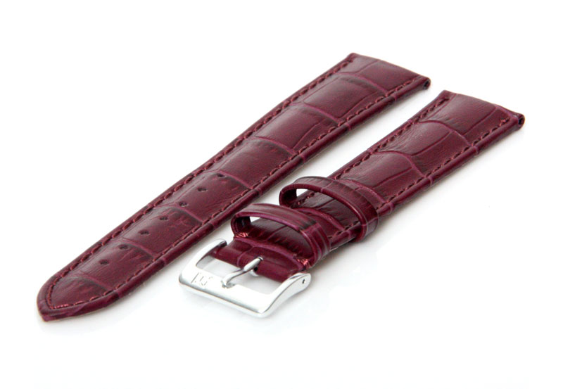 Uhrenarmband 18mm Dunkelviolett Leder