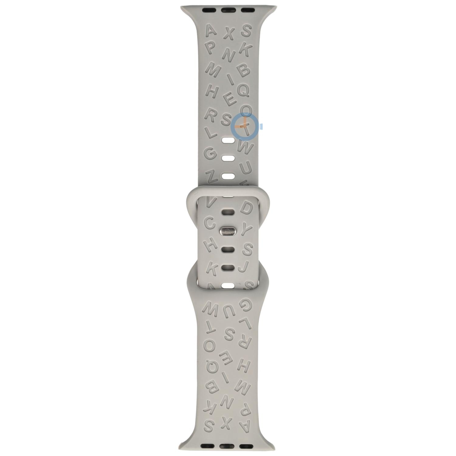 Letter Band Apple watch 41mm - Light grey