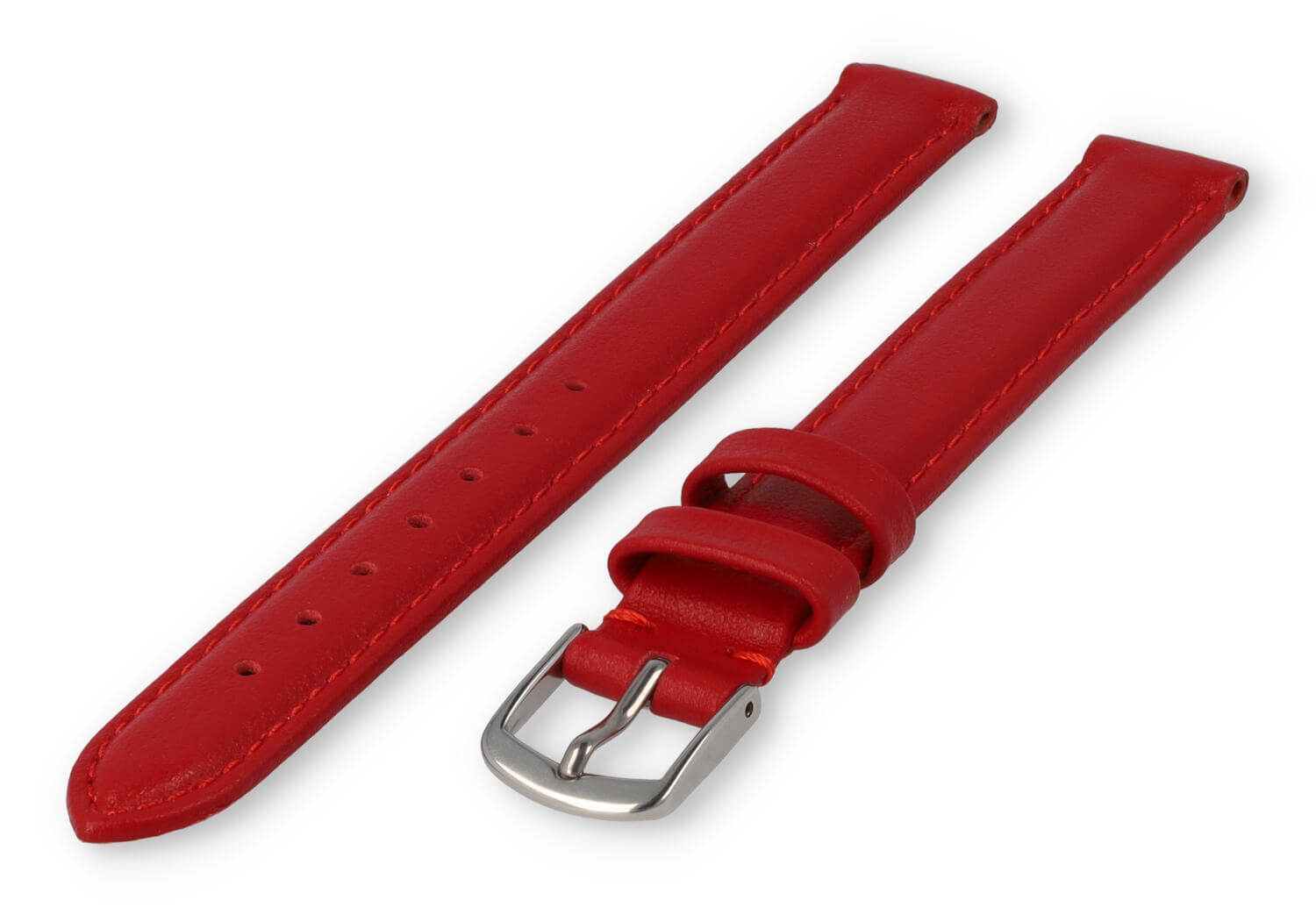 XL glatt Lederband - 12mm - dunkelrot