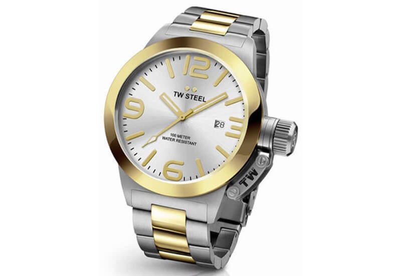 TW Steel Canteen CB32 Uhrenarmband silber - 24 mm