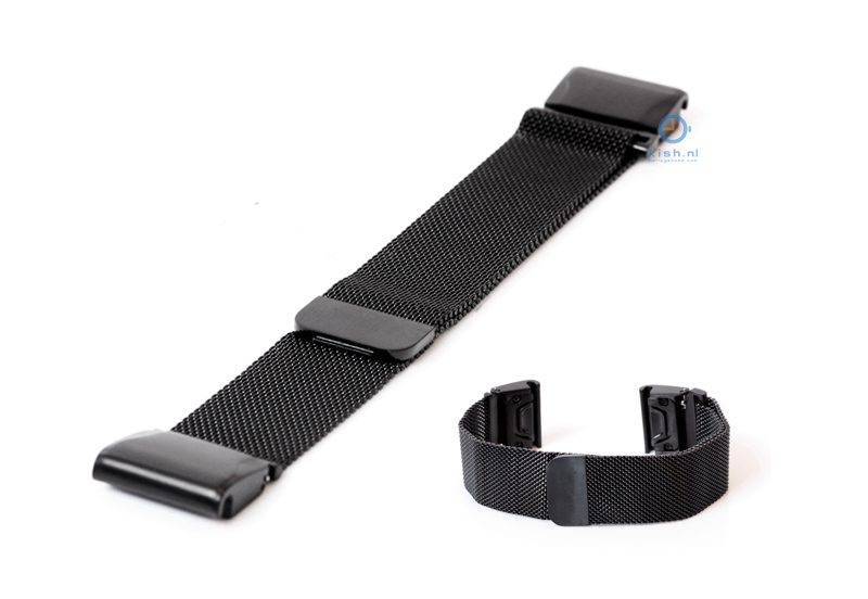 Garmin Fenix 5/6/7 Uhrenarmband Mailänder schwarz