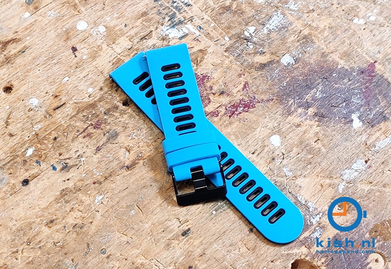 Coros Apex 42mm / Pace 2 siliconen horlogeband - lichtblauw/zwart