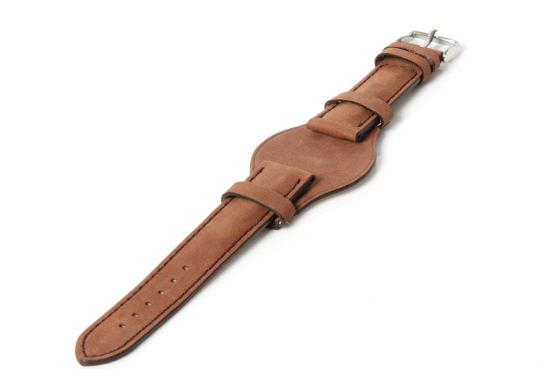 Uhrenarmband 20mm Braun Leder (Flieger)