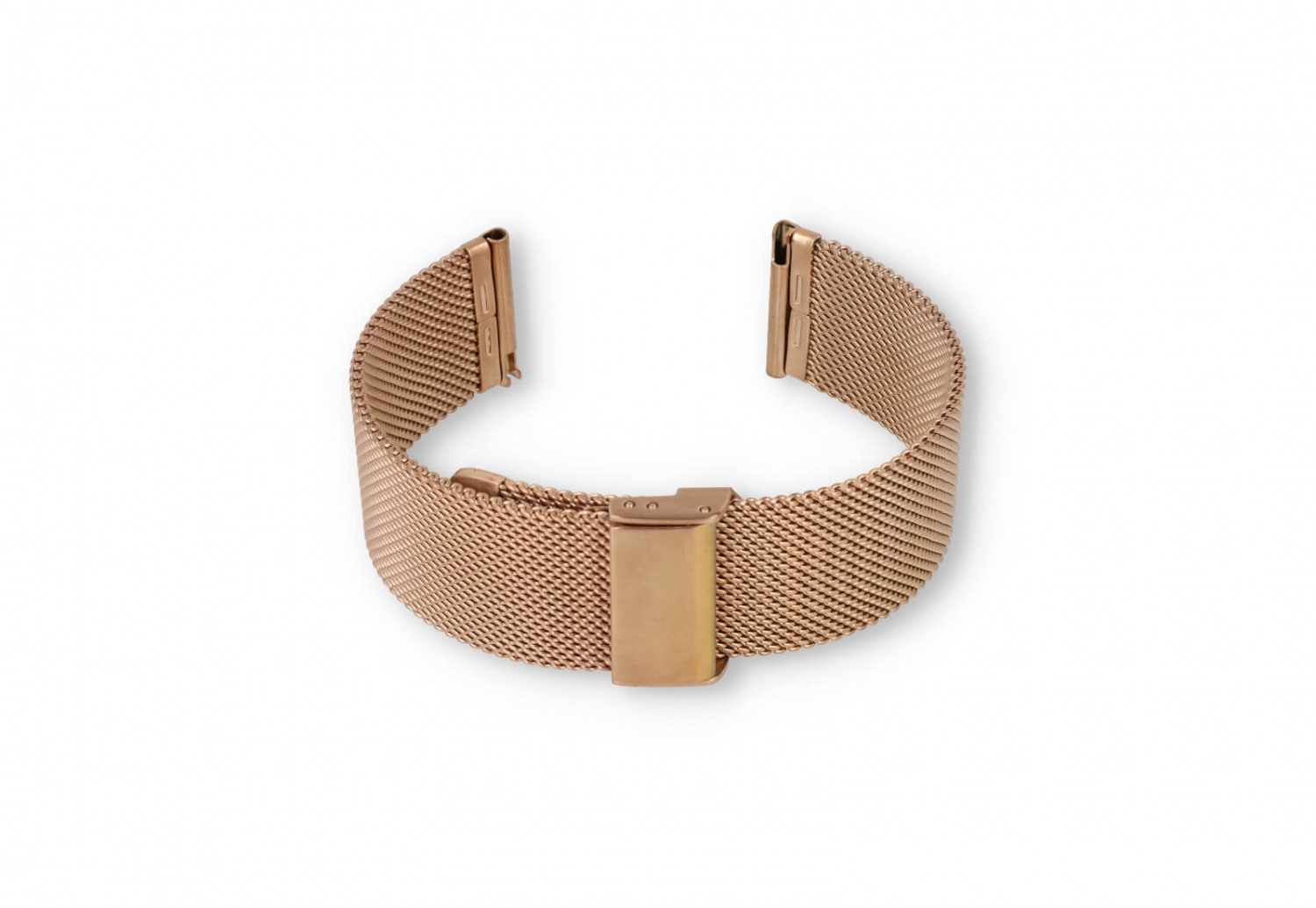 Horlogeband 22mm milanees rosegoud - Quick Switch (FIJN)