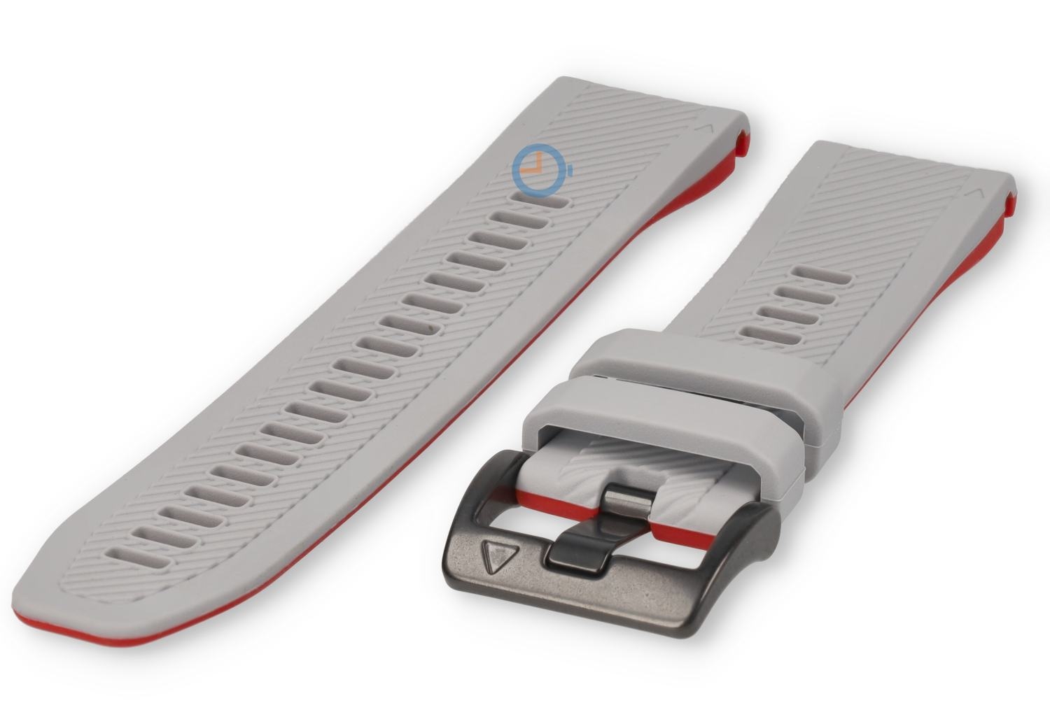 Garmin Fenix 7 Silikon Band - grey/red - 22mm