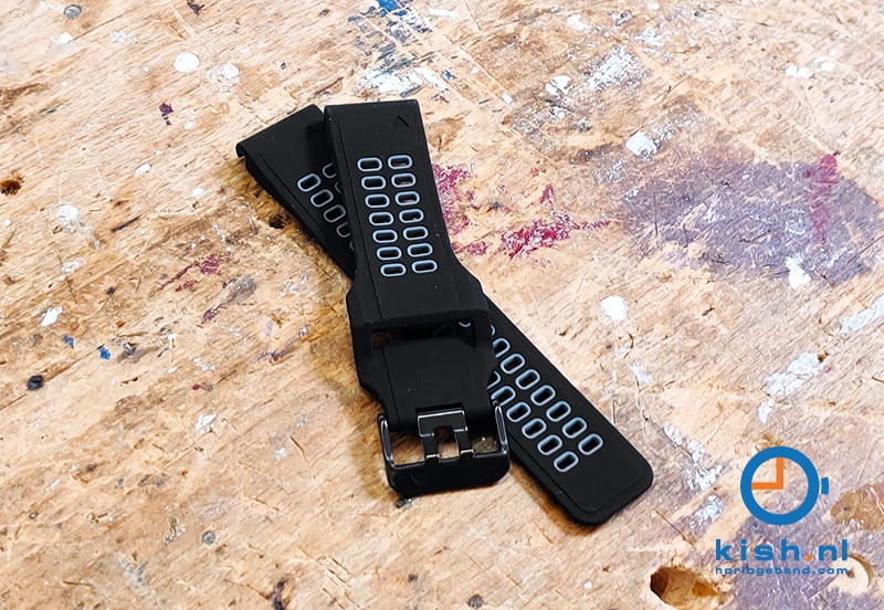 Garmin Fenix 5/6/7 horlogeband siliconen - zwart/grijs