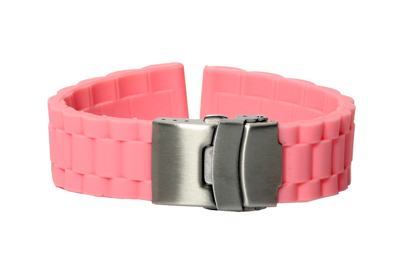 Uhrenarmband 20mm Rosa Kautschuk