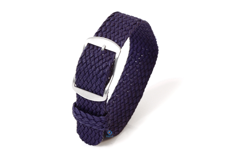 Perlon Uhrenarmband 16mm dunkelblau