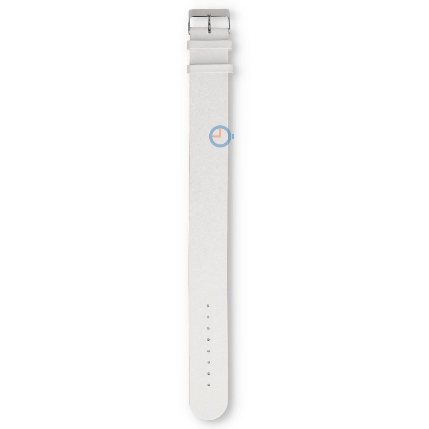 One-piece Leder Uhrenarmband - 22mm - weiß