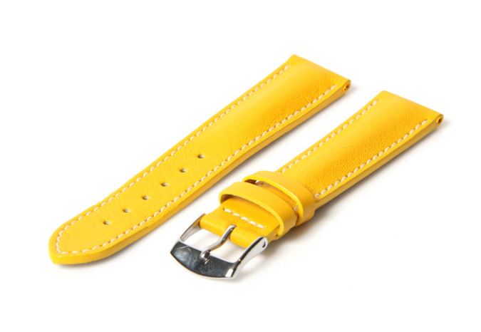 Uhrenarmband 14mm Gelb Leder
