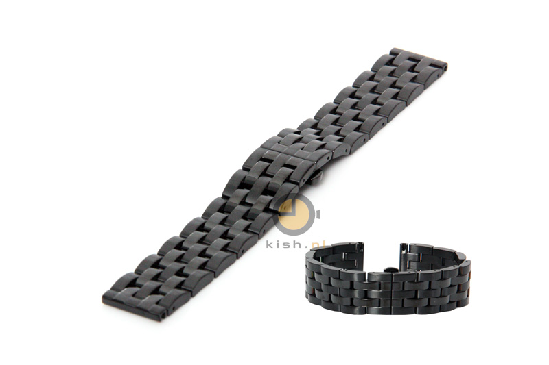 Uhrenarmband 22mm Schwarz Stahl BRT