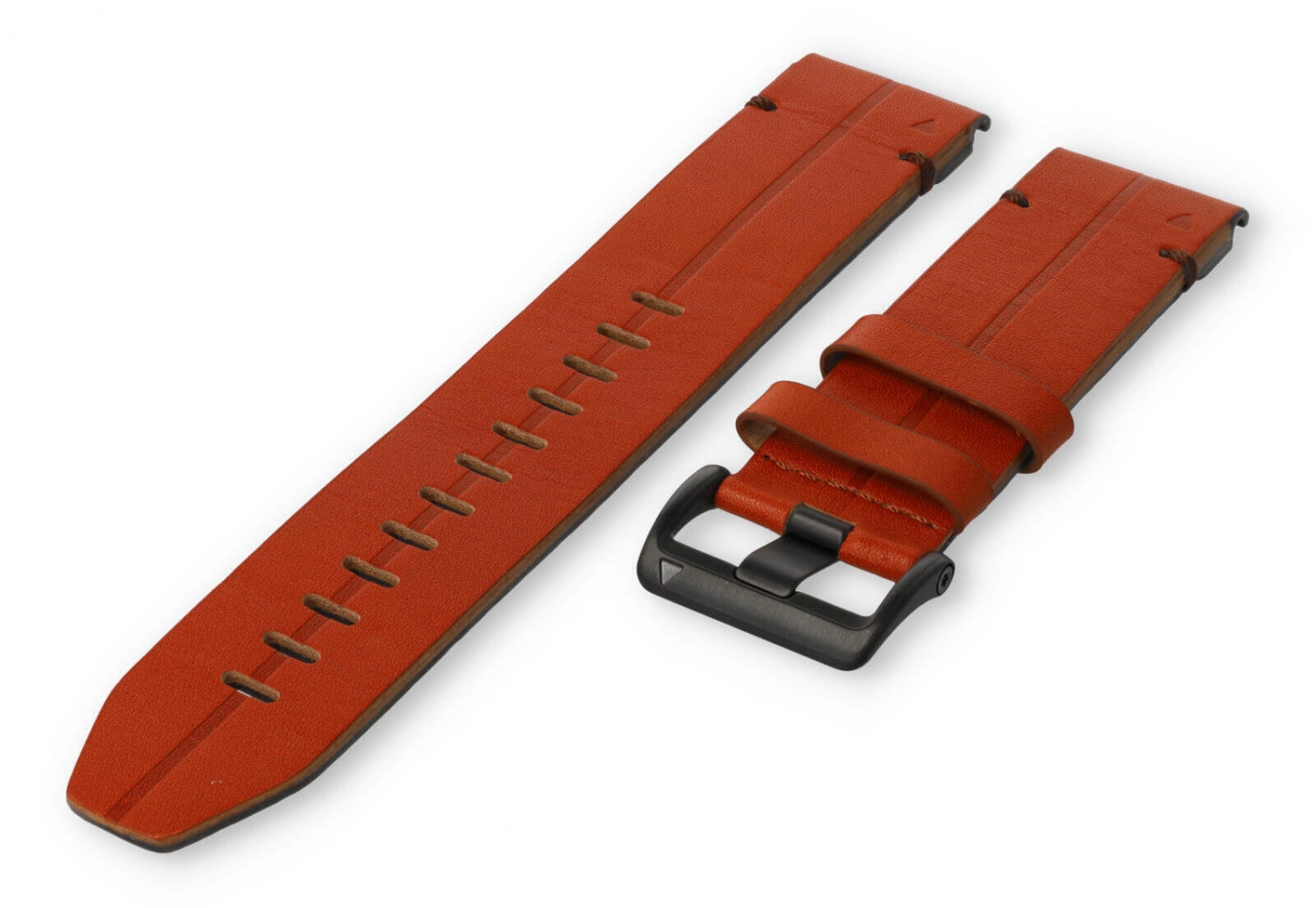 XL Garmin Fenix 5X/6X/7X Uhrenarmband Leder - braun