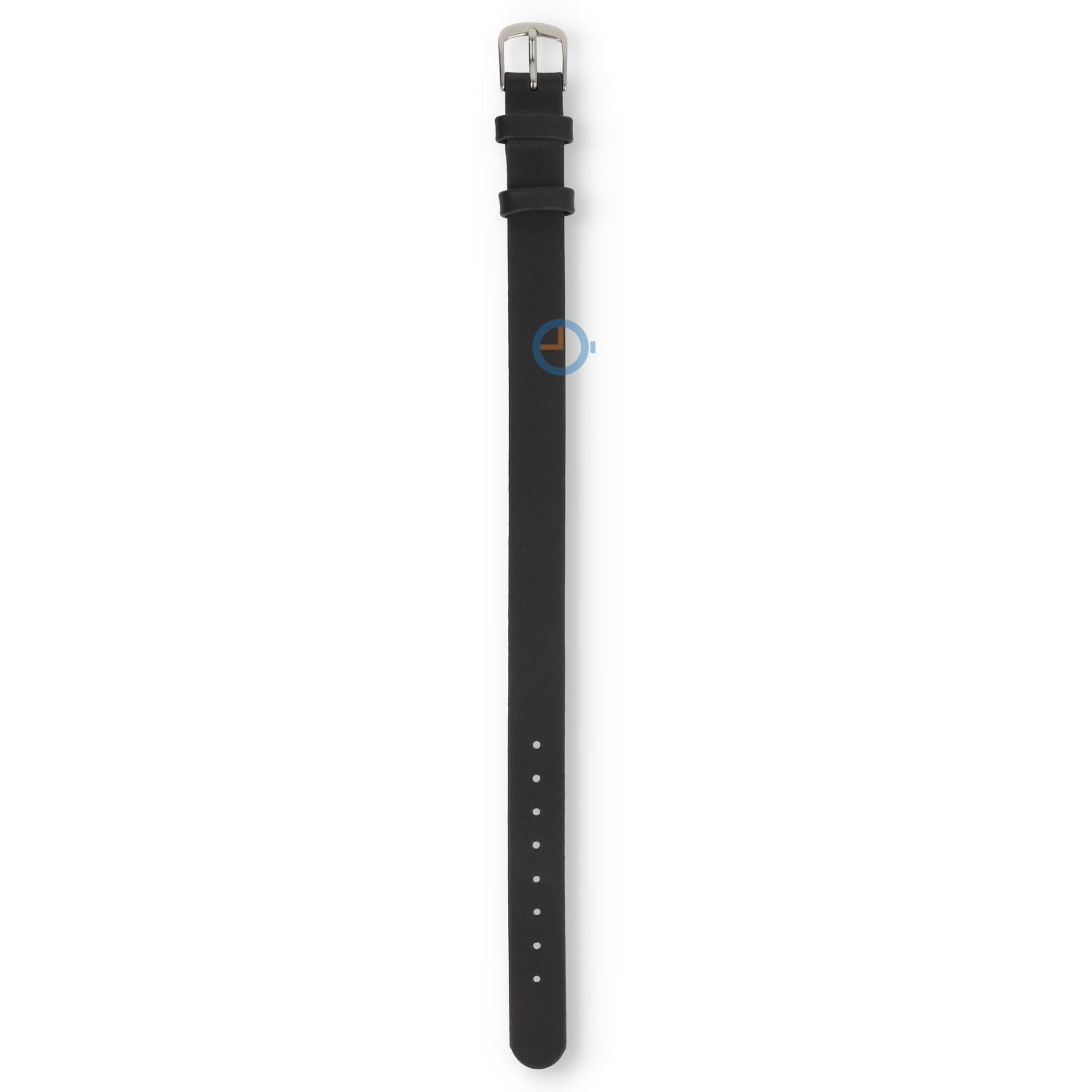 One-piece Leder Uhrenarmband - 10mm - schwarz
