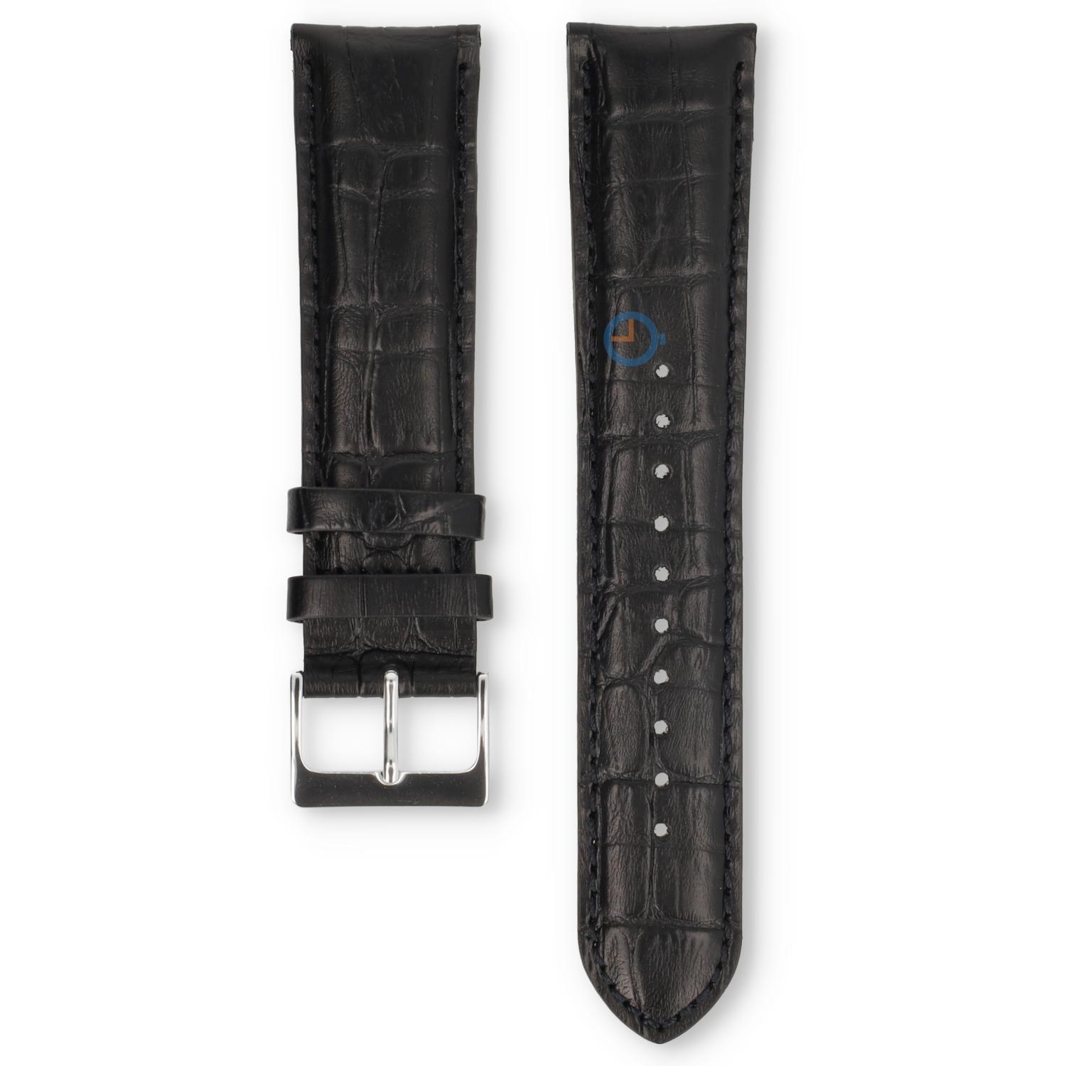 Universal 22mm schwarzes Leder Uhrenarmband - Pulsar