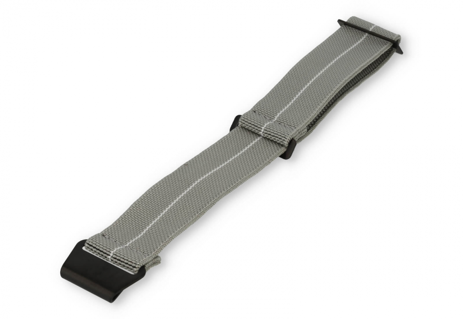Elastische horlogeband 22mm nylon grijs - wit