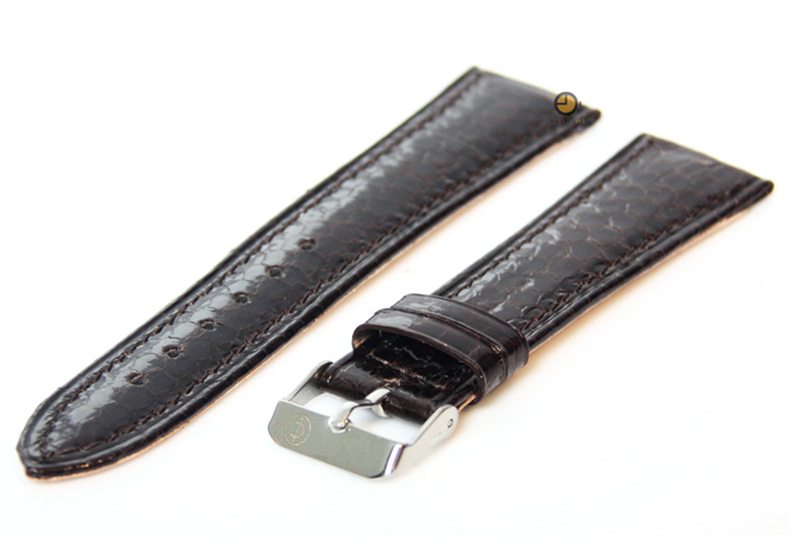 Uhrenarmband 18mm Dunkelbraun echtes Schlangenleder