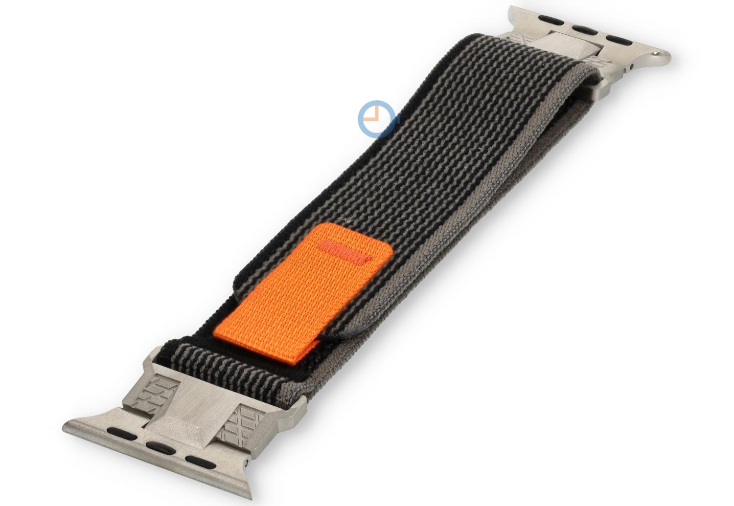 Elastisch Apple Band mit Klettband - 45mm - Grey Orange