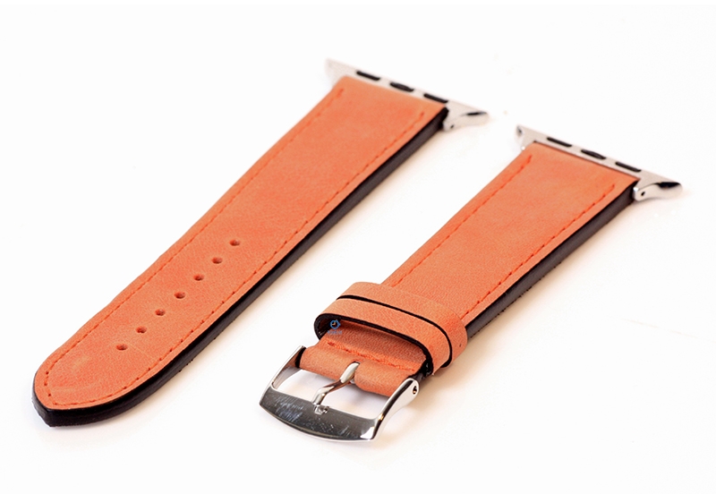 Apple Uhrenarmband Kalbsleder orange - 44/45/46/49mm