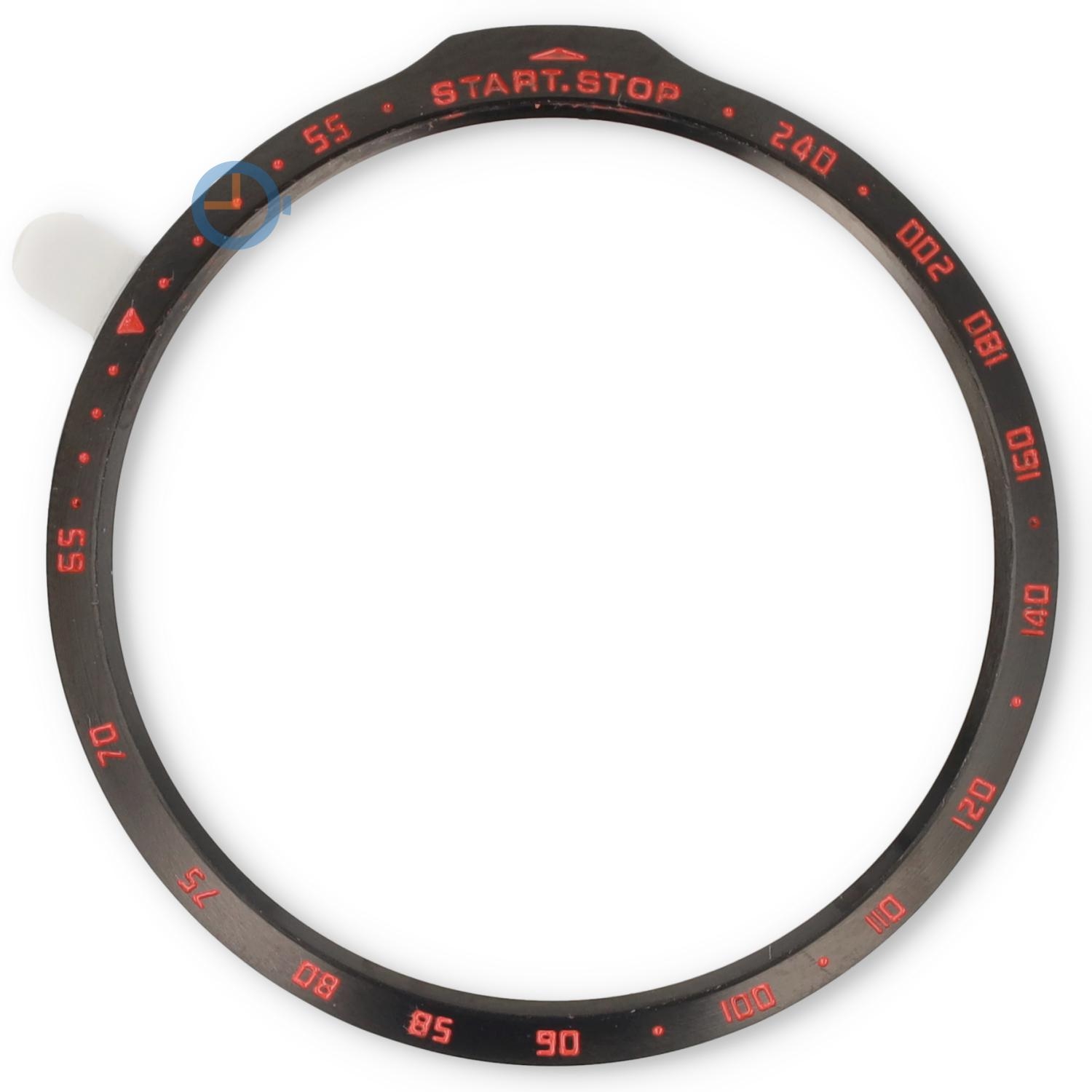 Stahl Lünetten Cover Garmin Fenix 6S - schwarz/rot