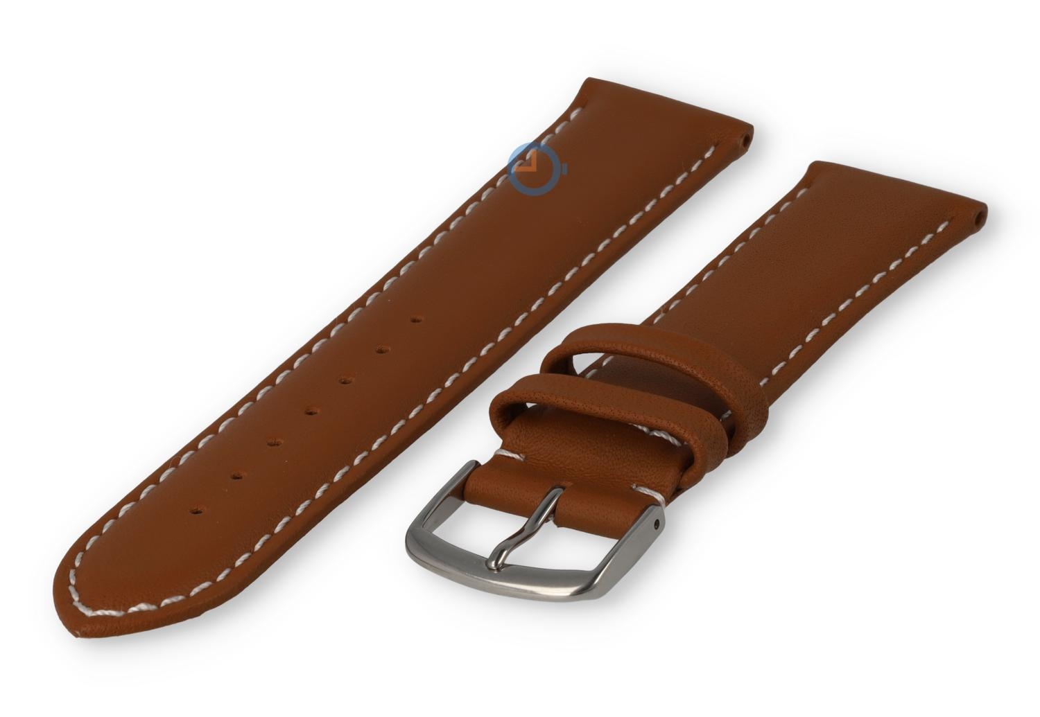 Ungerade Größe Uhrenarmband Leder - 21mm - cognacbraun
