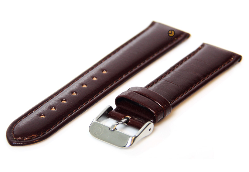 Uhrenarmband 18mm Dunkelbraun klassisches Leder