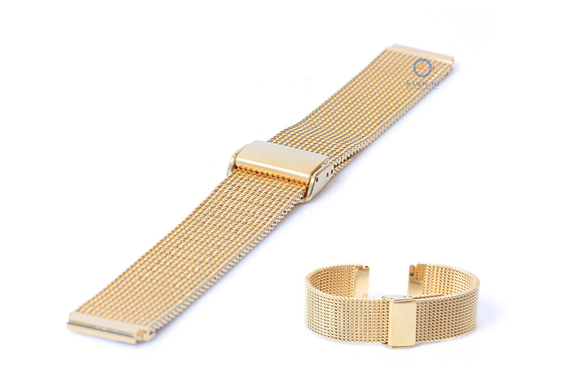 Uhrenarmband 22mm Milanaise gold