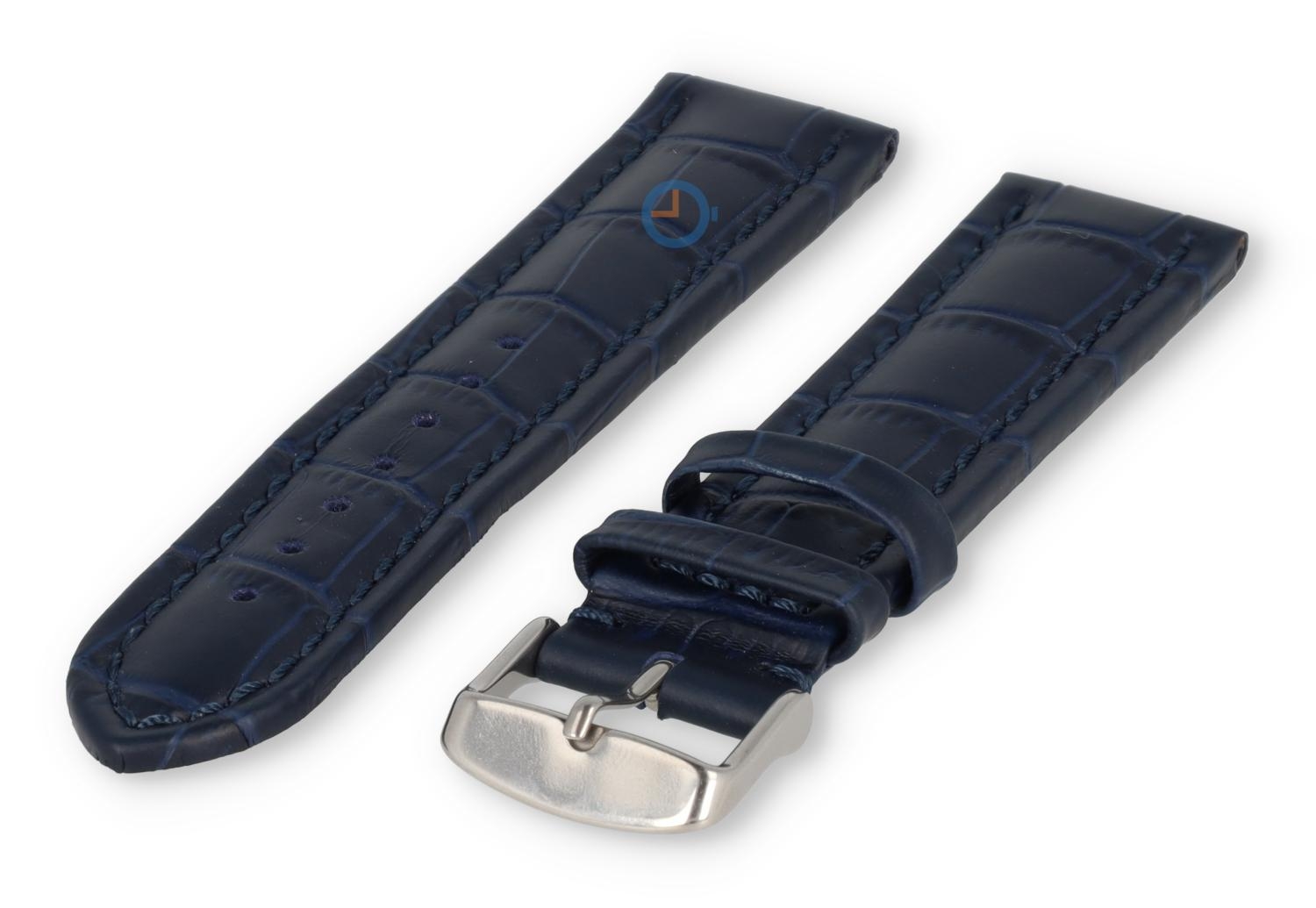 Starkes Uhrenarmband aus Kalbsleder - 22mm - dunkelbraun