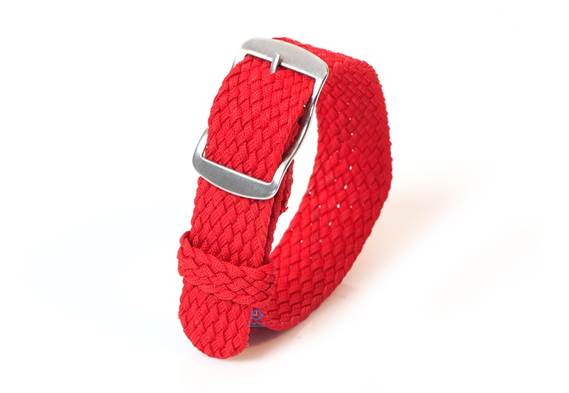 Perlon Uhrenarmband 18mm rot