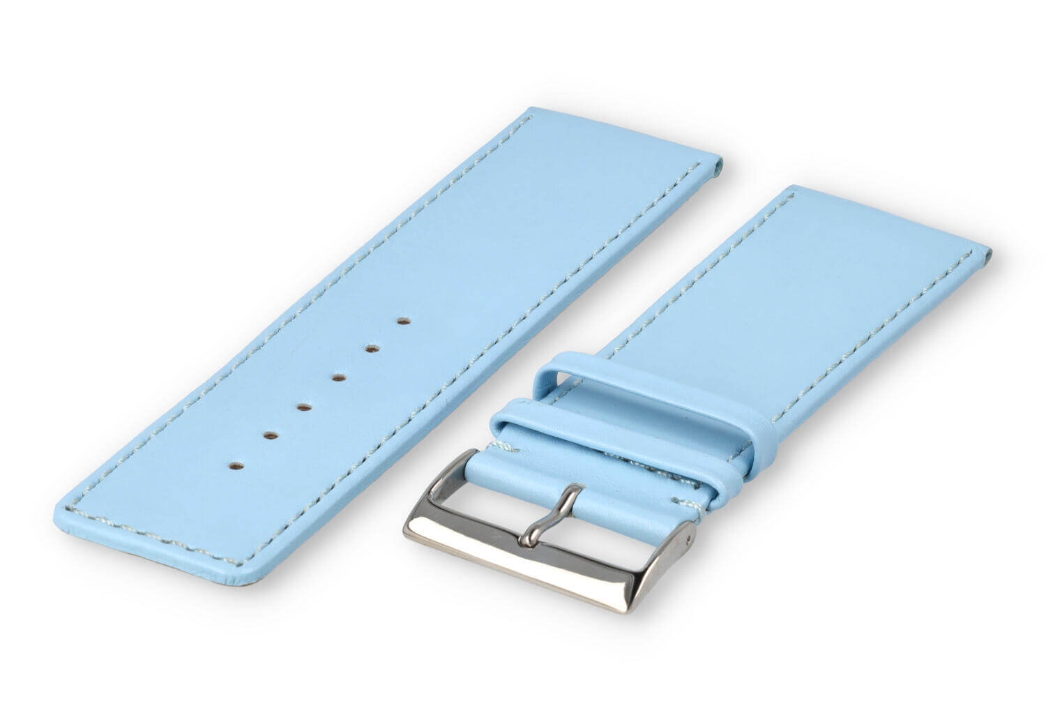 XL glatt Lederband - 30mm - eisblau