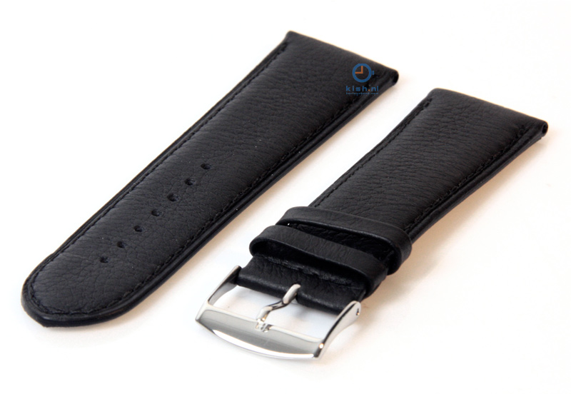 Uhrenarmband 26mm schwarz Leder