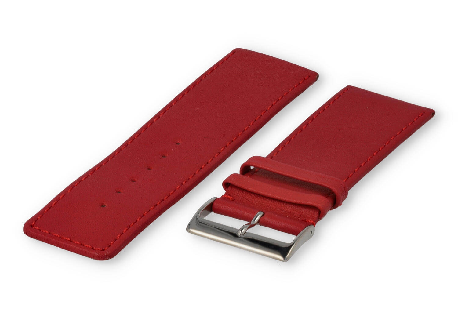 XL glatt Lederband - 30mm - dunkelrot