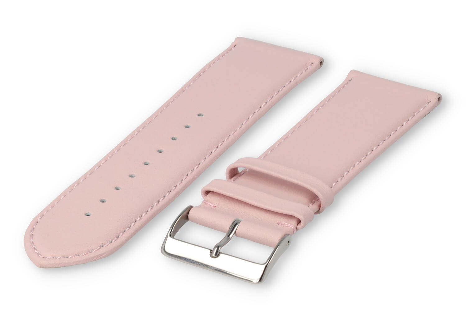 XL glatt Lederband - 28mm - pastellrosa