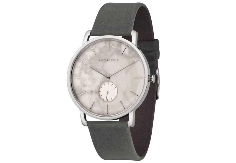Kerbholz Fritz Uhrenarmband White Marble/Asphalt