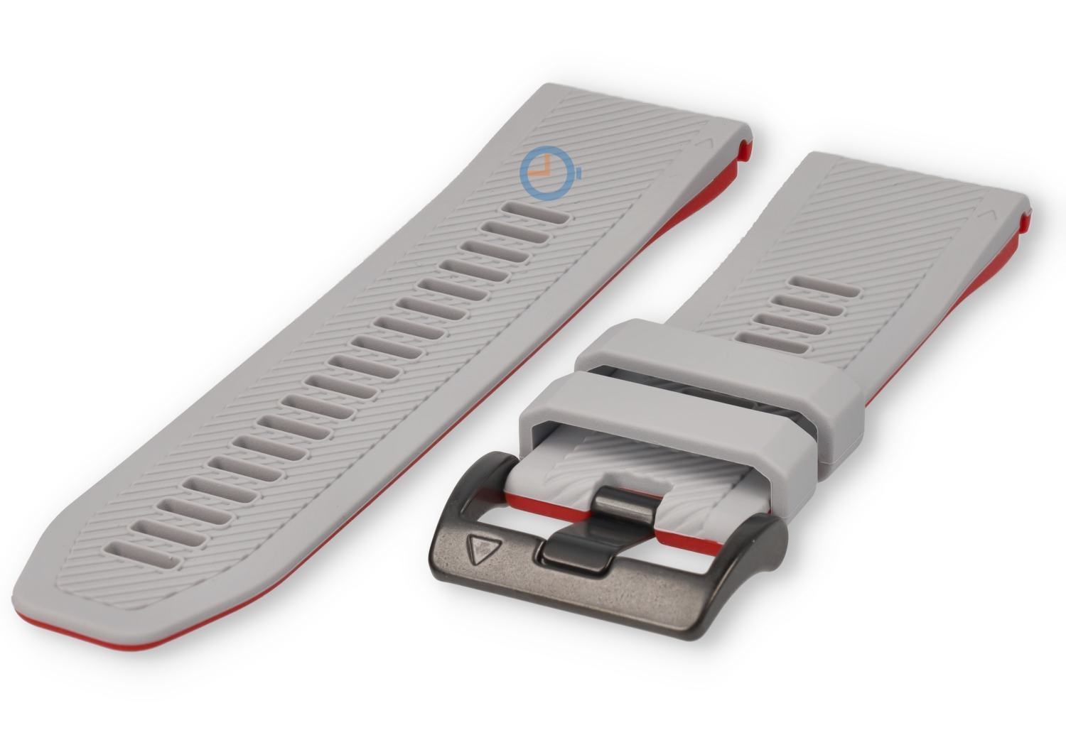 Garmin Fenix 7X Silikon Band - grey/red- 26mm