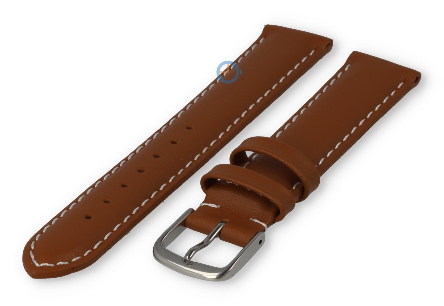 Ungerade Größe Uhrenarmband Leder - 17mm - cognacbraun