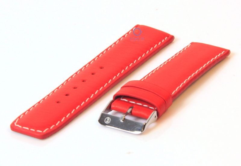 Uhrenarmband 24mm rot Leder