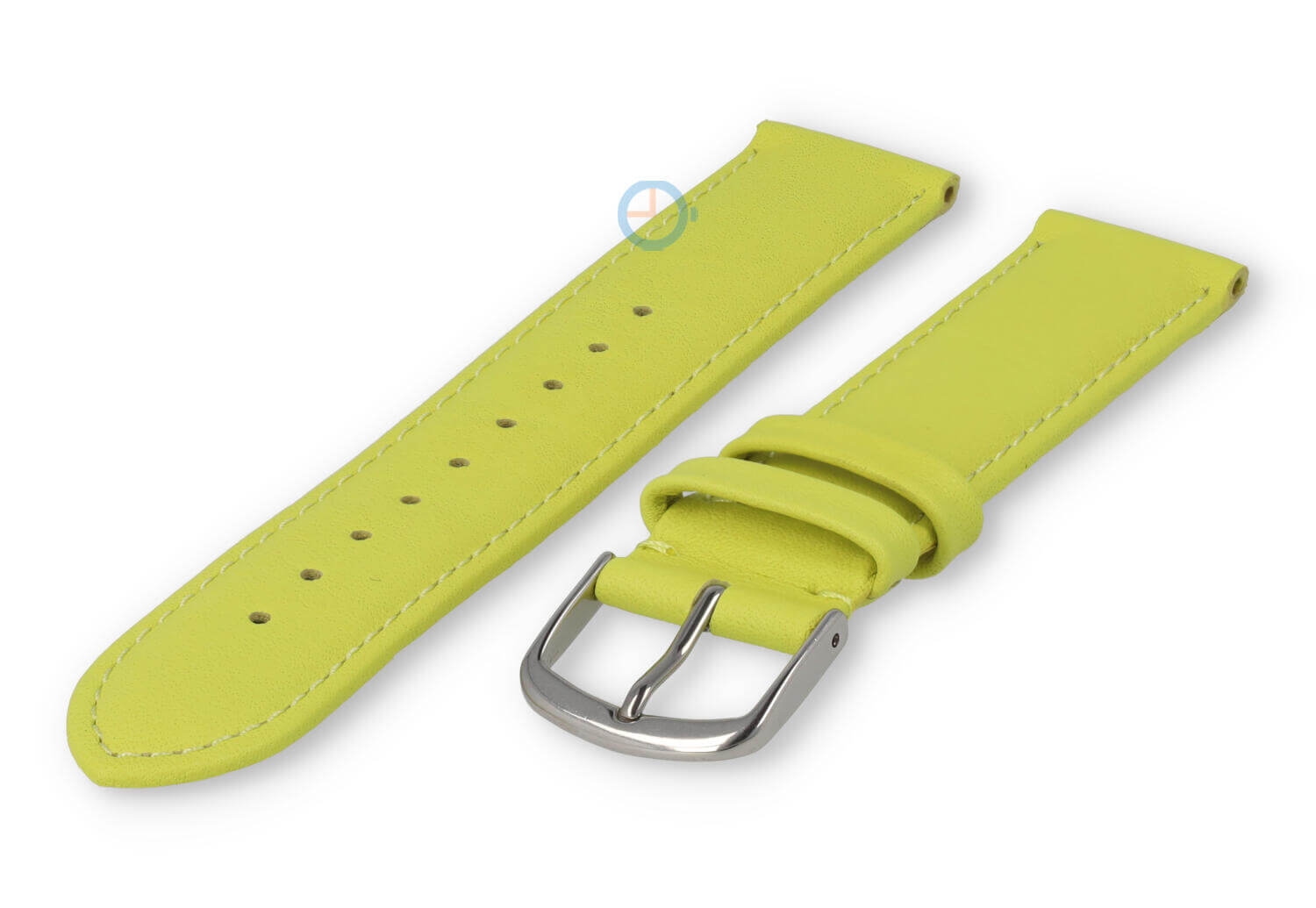 16mm Lederband mit Naht - Limette