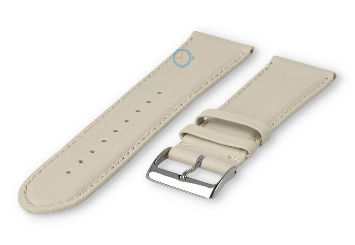24mm Uhrenarmband glatt Leder - sand