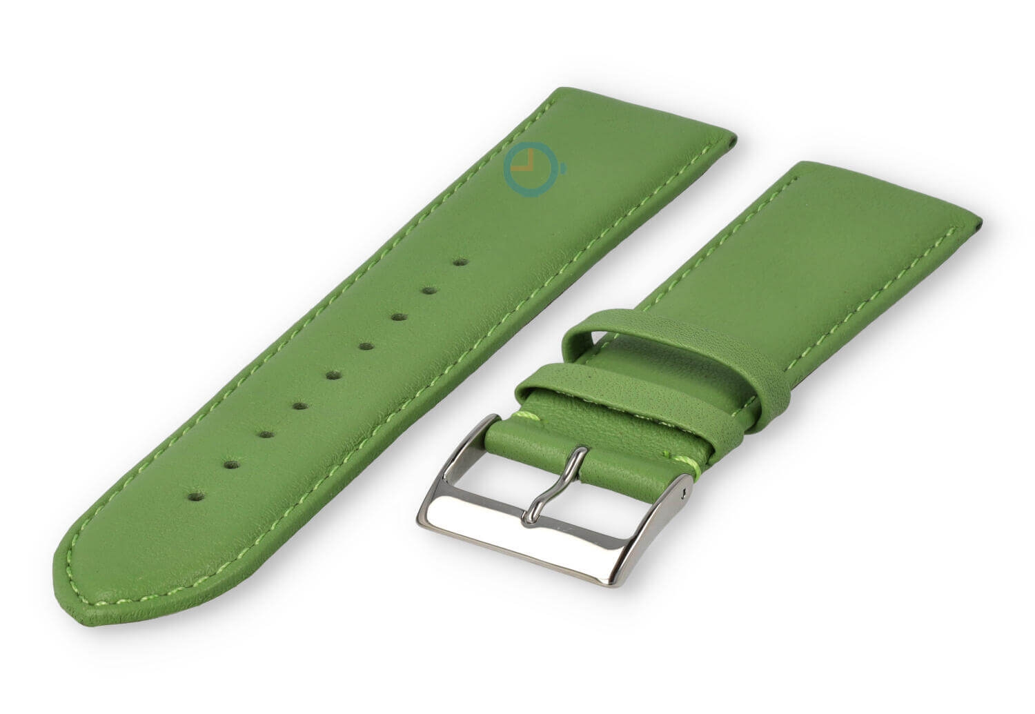 24mm Uhrenarmband glatt Leder - Apfelgrün