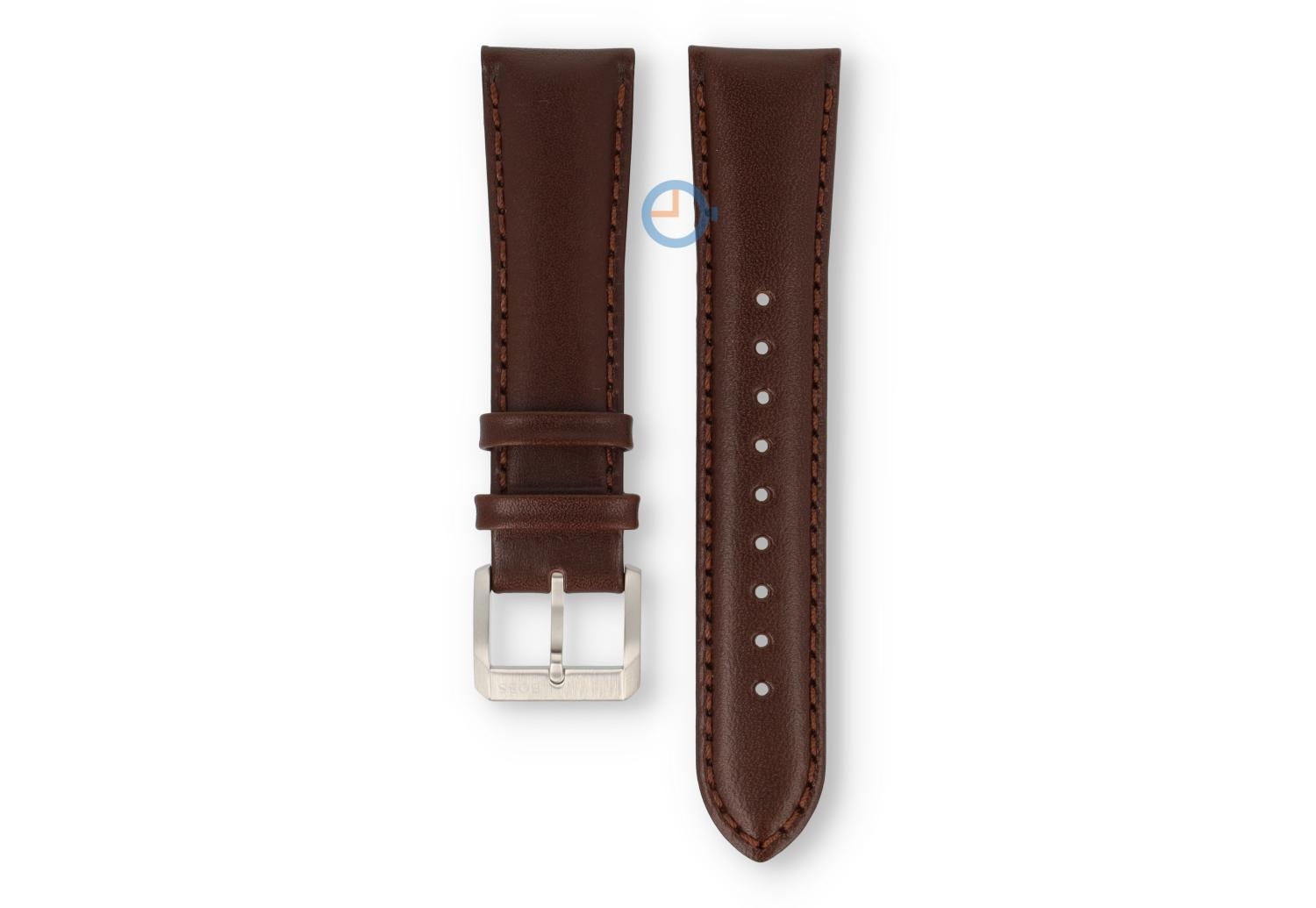 Hugo Boss 22mm Uhrenarmband - dunkelbraun glattes Leder