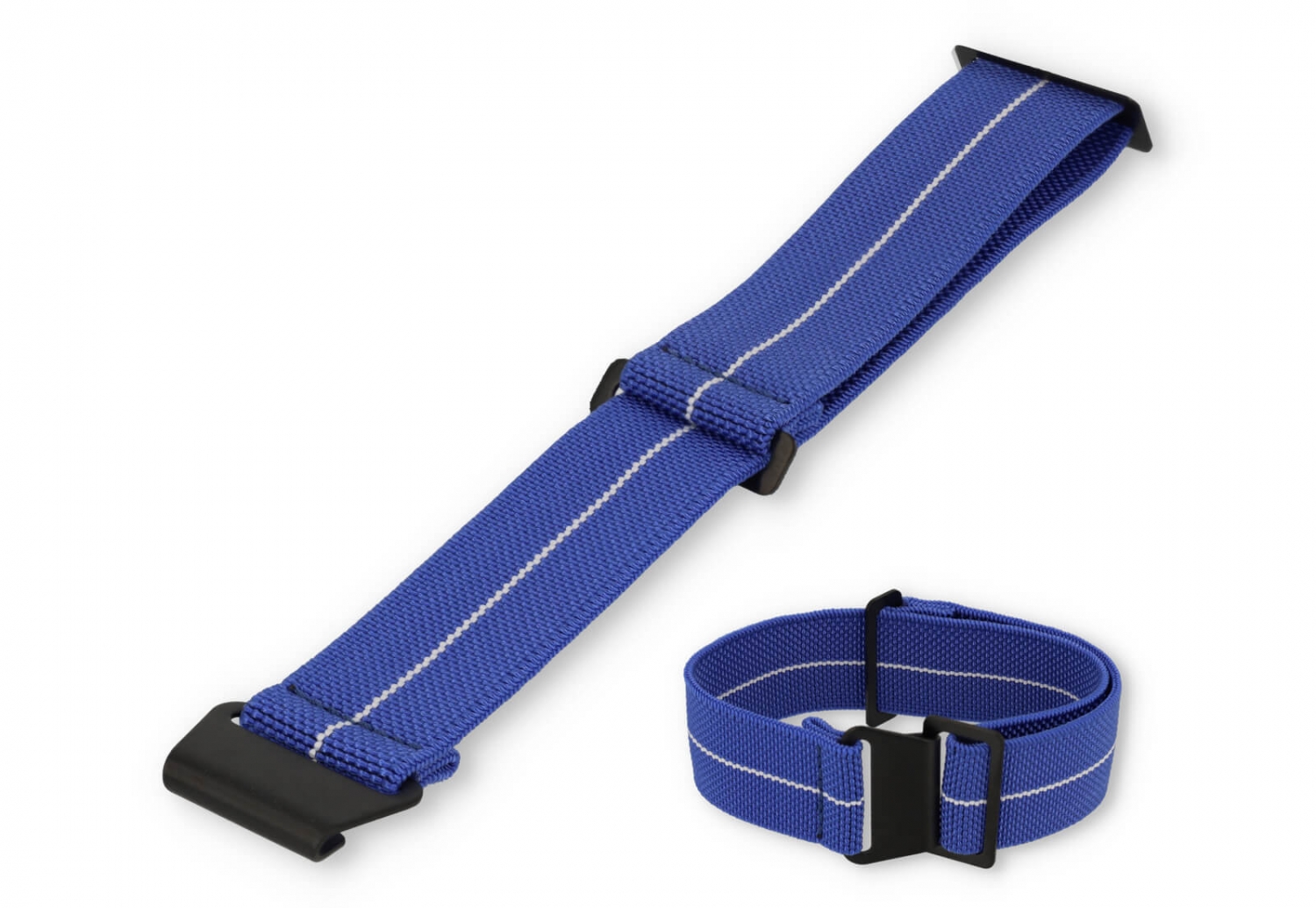 Elastistches Uhrenarmband 20mm Nylon lavendel - weiß