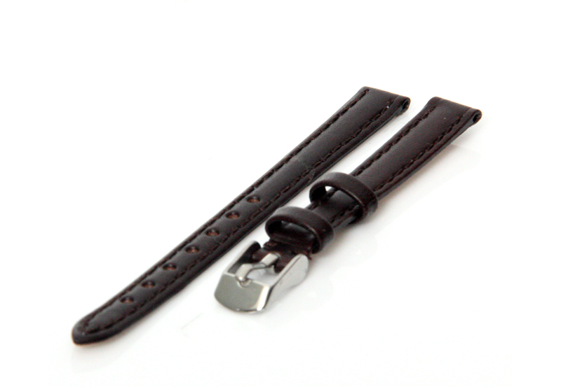 Uhrenarmband 9mm Dunkelbraun Kalbsleder