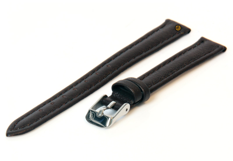 Uhrenarmband 12mm Dunkelbraun Kalbsleder