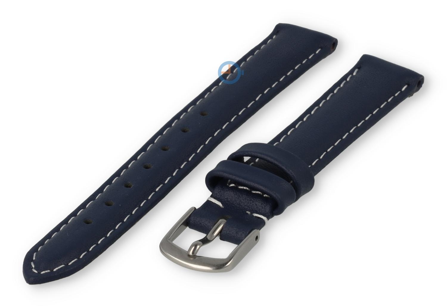 Ungerade Größe Uhrenarmband Leder - 13mm - marineblau