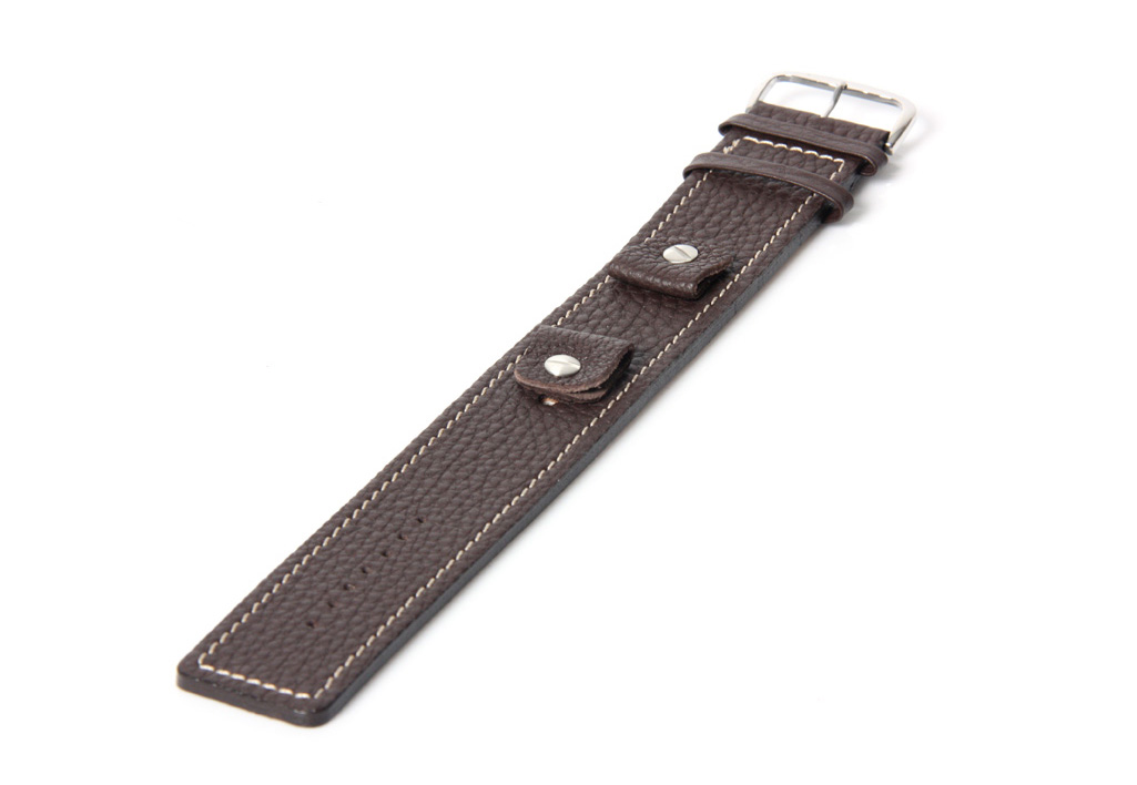 Uhrenarmband 22mm Braun Leder