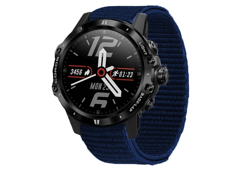 Nylon 22mm Uhrenarmband mit Klettverschluss - Blau