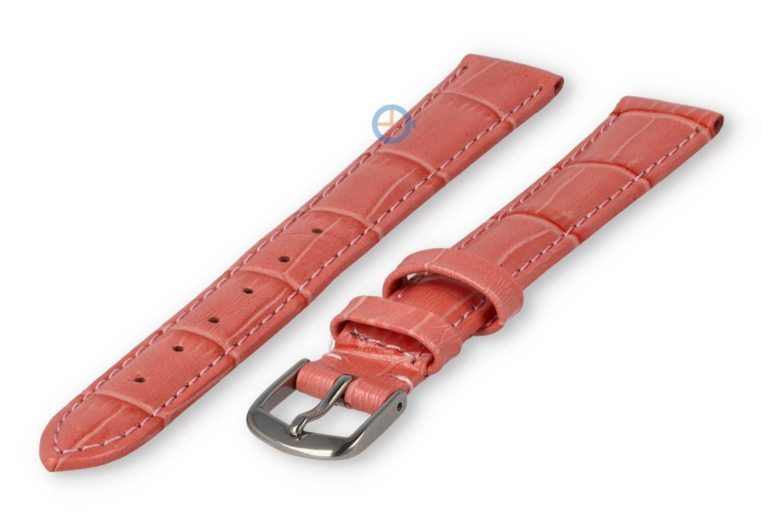 XL Uhrenarmband aus Leder - 14mm - Lachsrosa