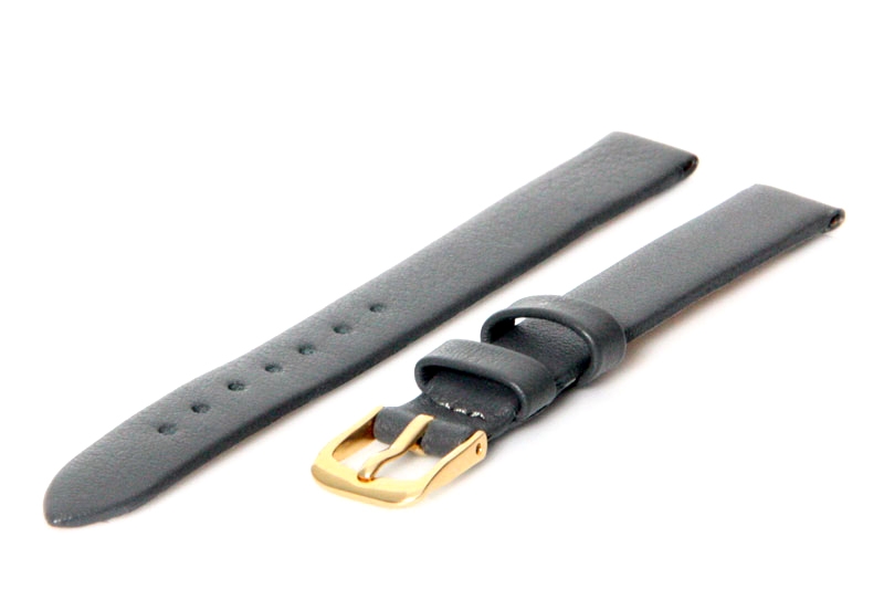 Uhrenarmband 10mm Grau nahtloses Leder